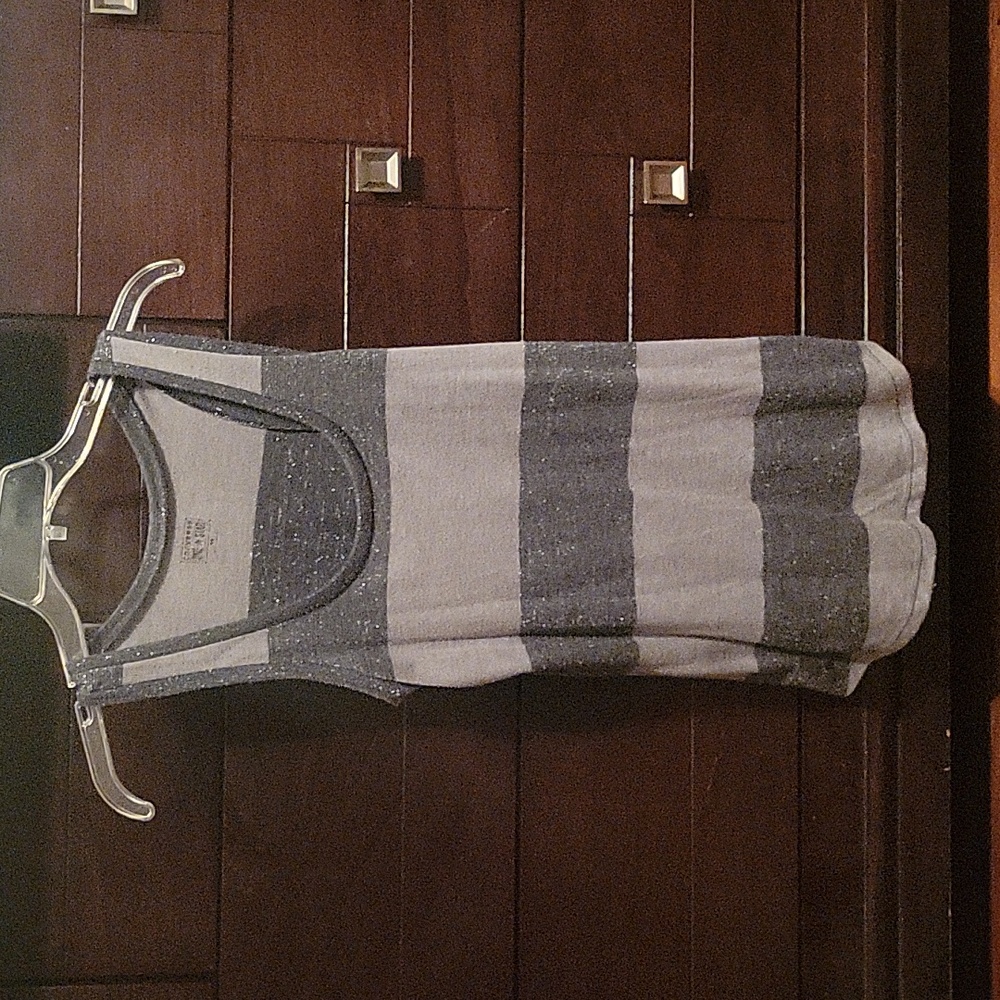 Light and dark gray with sparkles tank top size xs